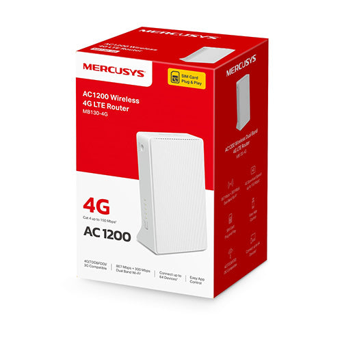 Router mercusys 4g lte wifi d.b. ac1200 - MB130-4G