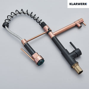 Bjorn | Rubinetto cucina Gastronomy rosegold Due docce | Rubinetto cucina professionale acciaio inossidabile | Ristorante doppio lavello