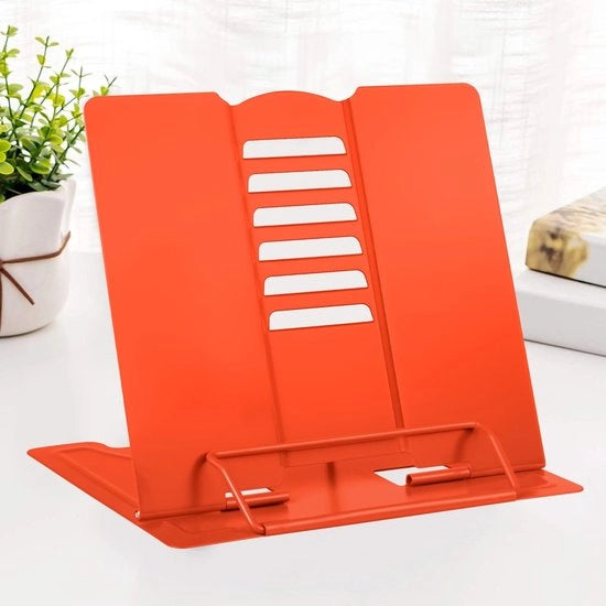 Scaffale per Libri Leggero - Regolabile - Portatile - Acciaio Inossidabile - Antiscivolo - Progettato Ergonomicamente - Librario