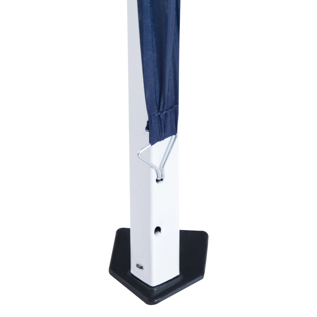 Gazebo Pieghevole da Giardino ¨C zephmum ¨C Blu, Acciaio, 2.4x2.4m