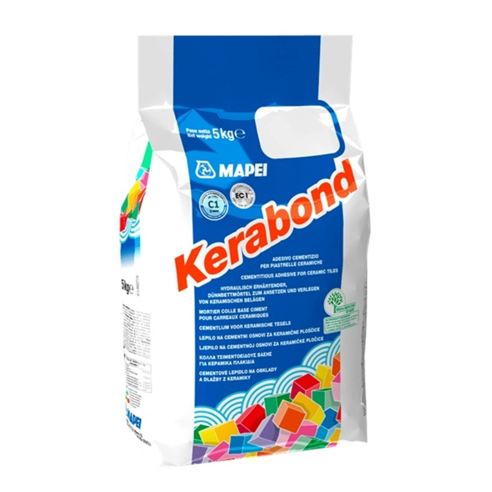 Adesivo piastrelle pareti pavimenti soffitti massetti kerabond bianco 5 kg