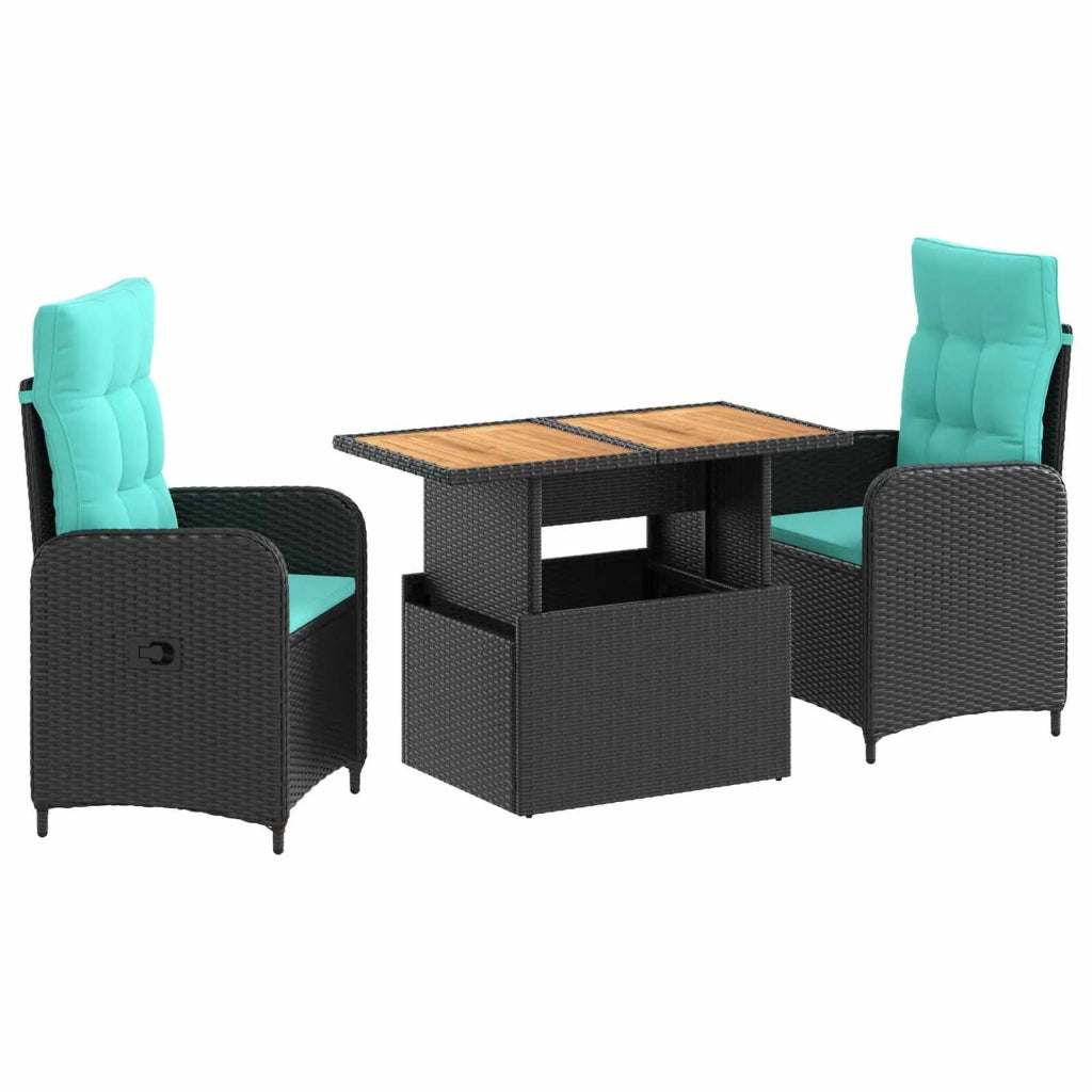 Set da pranzo per esterni 3 pz polyrattan 3422410