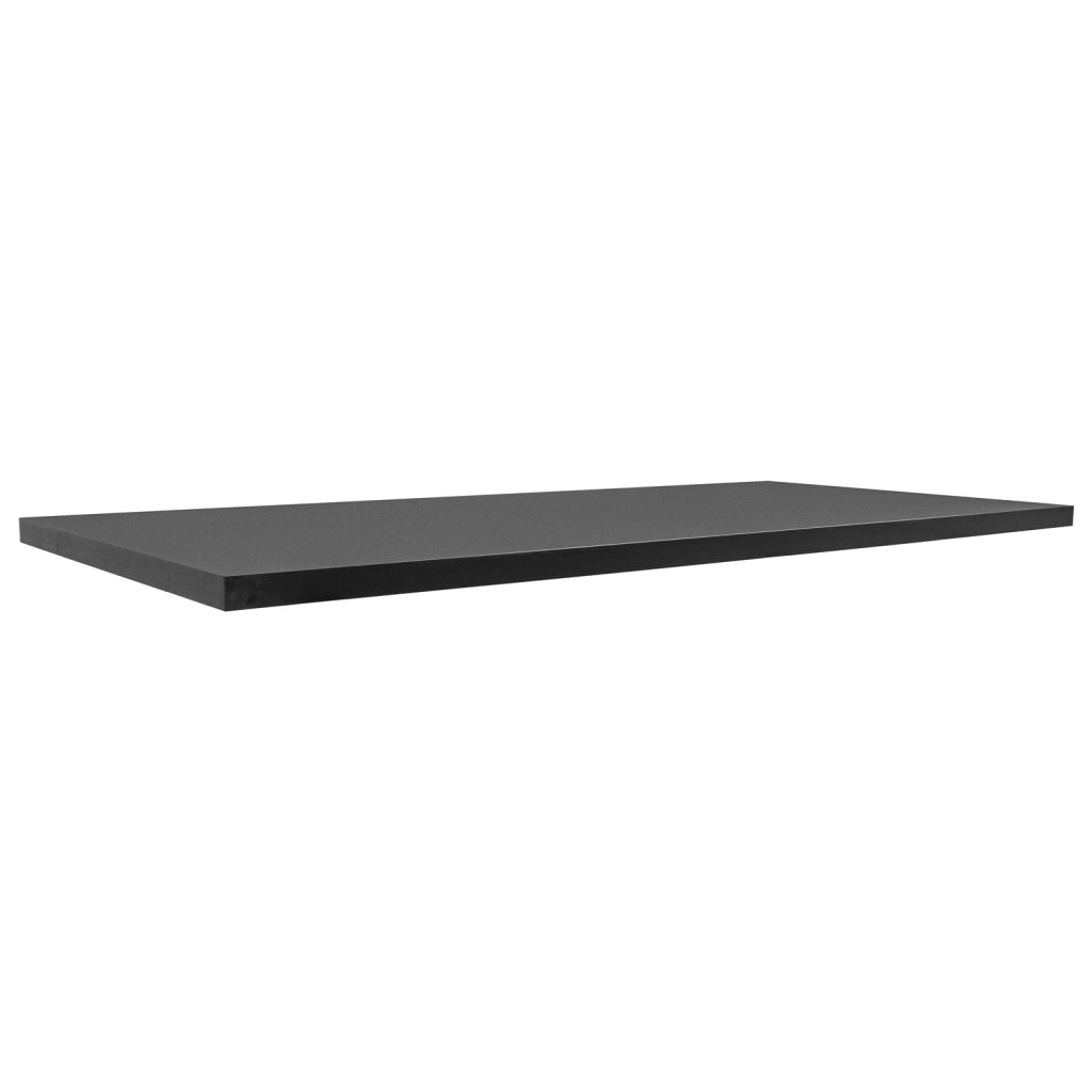 MONTERO - Ripiano per tavolo da 220x100x5cm pranzo in legno con rivestimento in laminato nero. Piano per scrivania, tavolo cucina, tavolino da caffè