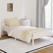 Giroletto in Legno Massello di Pino 90x200 cm Bianco 810416