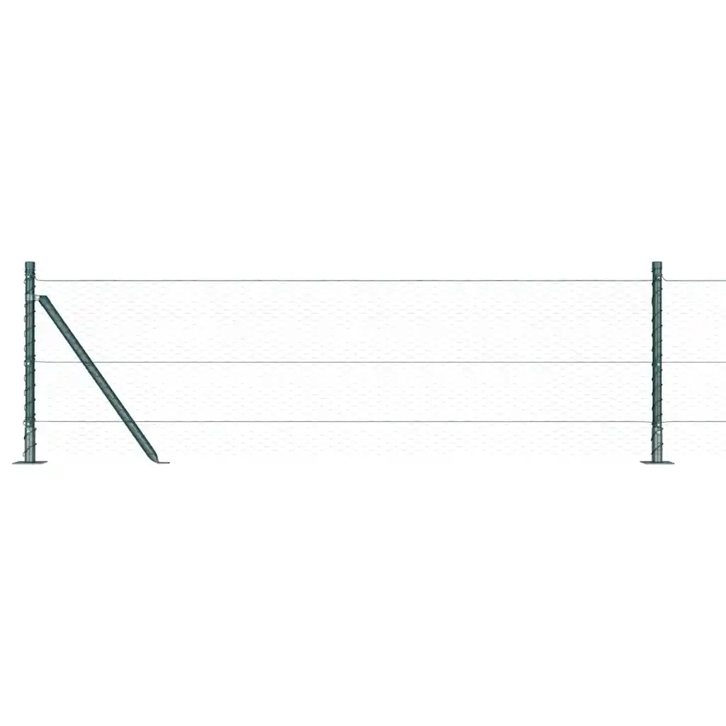 vidaXL Recinzione con pali. Verde 0.6 x 100 m Acciaio rivestito in PVC
