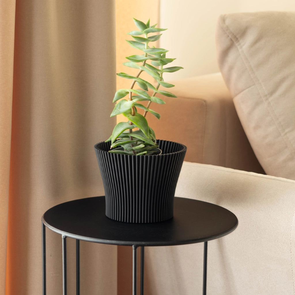 Vaso da fiori KADAX 15 cm, copertura per piante, vaso da fiori in plastica nera