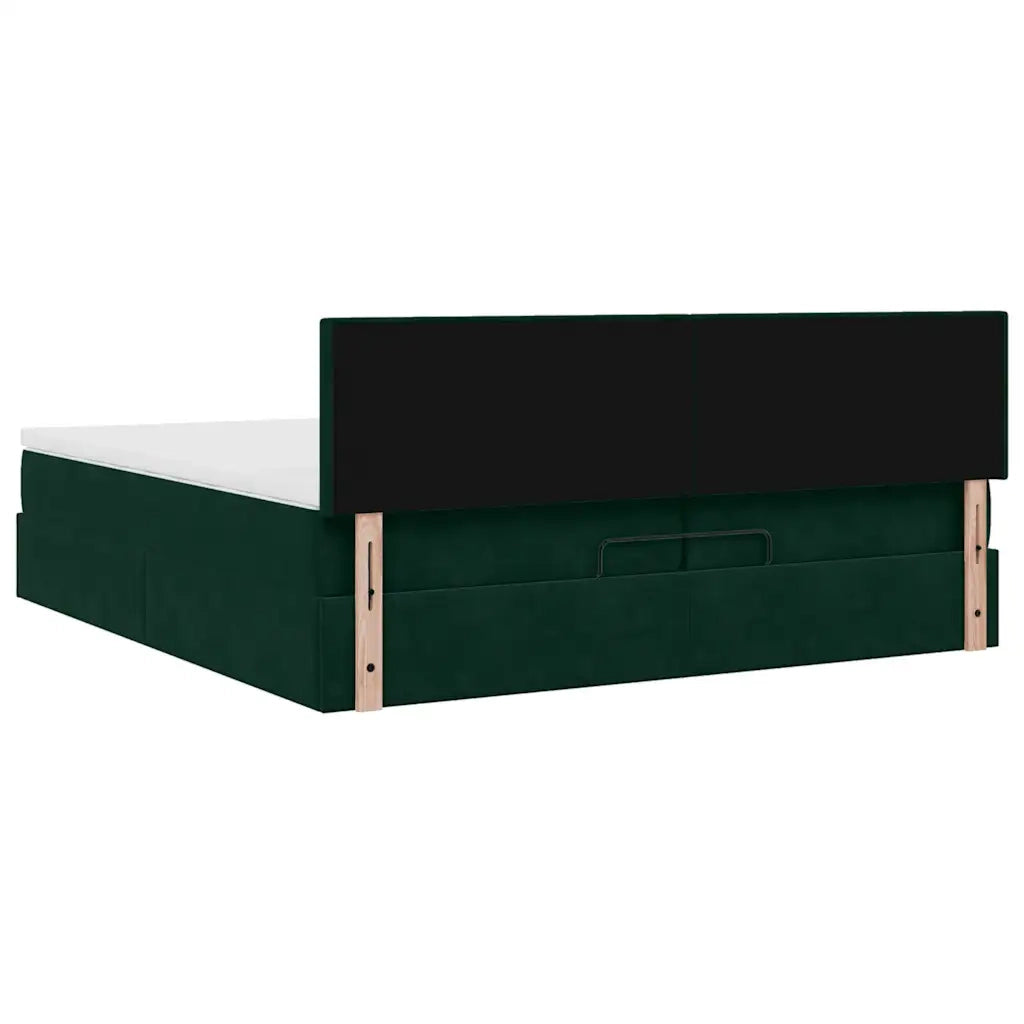Struttura Letto Pouf con Materassi 200x200 cm Velluto 3312575