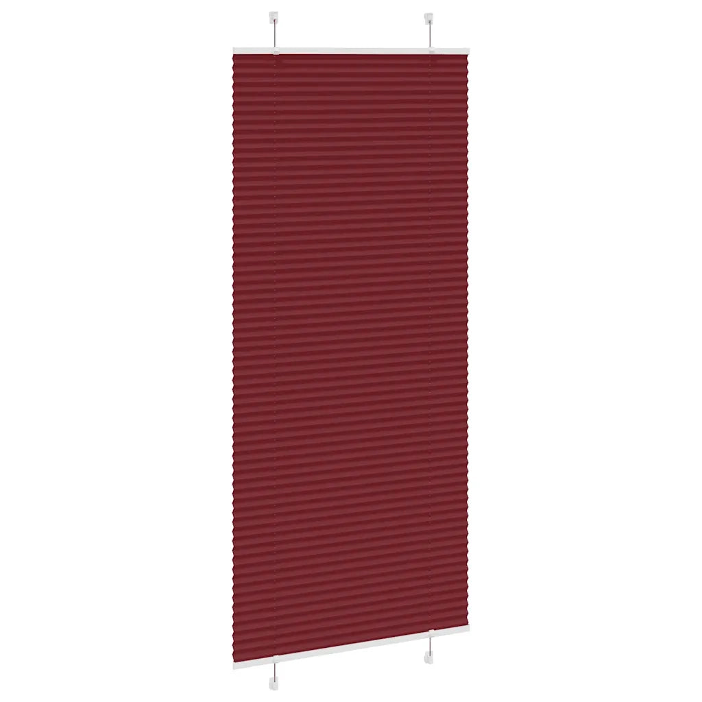 Tenda Plissettata Bordeaux Rosso 100x200 cm Larghezza Tessuto