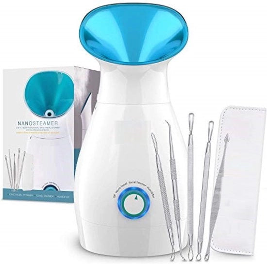 Fogliafacciale per Bagni di Vaporizzazione 

Modello: FS-100 
Potenza: 120 W 
Temperatura: 40-70°C 
Consumo di acqua: 150 ml/min 
Peso: 1,2 kg 
Dimensioni: 20 x 15 x 25 cm 
Alimentazione: 220V, 50Hz