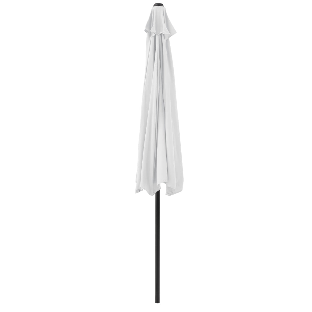 Ombrellone a Semicerchio Eger Parasole a Mezzaluna 300x150 cm Bianco casa.pro
