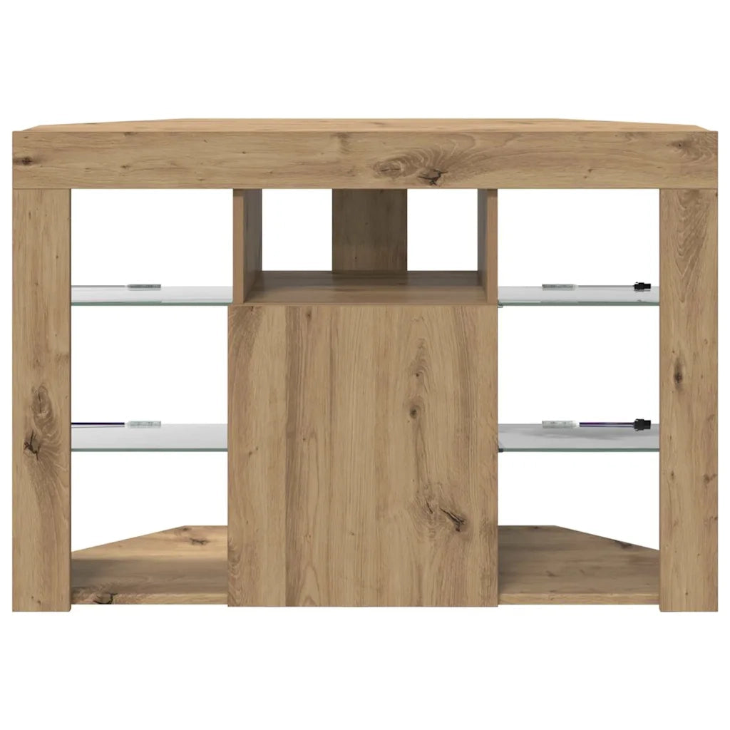 Mobile TV LED Angolare Rovere artigianale 100x40x68cm 889794