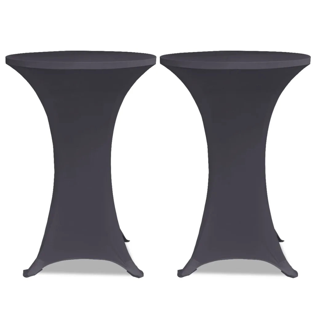 Coperture Elastiche per Tavoli 4 pz 60 cm Antracite CFW2590489