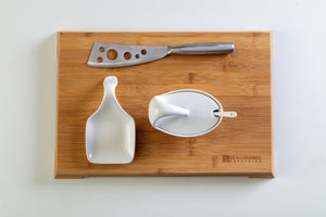 Kit Aperitivo Tagliere Legno Scuro 38,3x26,7x2,8 cm con Accessori