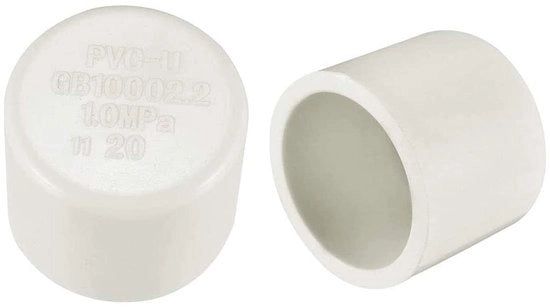 Pompa PVC 20mm - 10 pezzi - Resistente alla corrosione - Finitura interna liscia - Facile da installare - Ideale per tavole di costruzione - Coperchio PVC di tubo