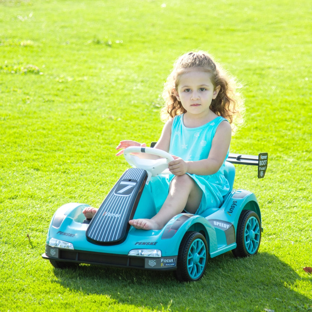 Go Kart Elettrico per Bambini ¨C zephmum ¨C Verde, Batteria 12V, Telecomando, Cintura di Sicurezza