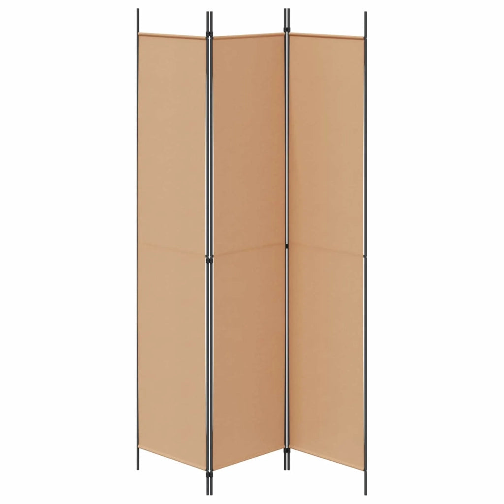Paravento a 3 pannelli Beige 150 x 220 cm Tessuto 42039211