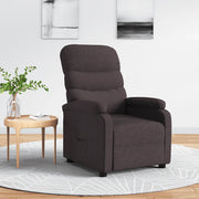 Poltrona Reclinabile Marrone Scuro in Tessuto 342705