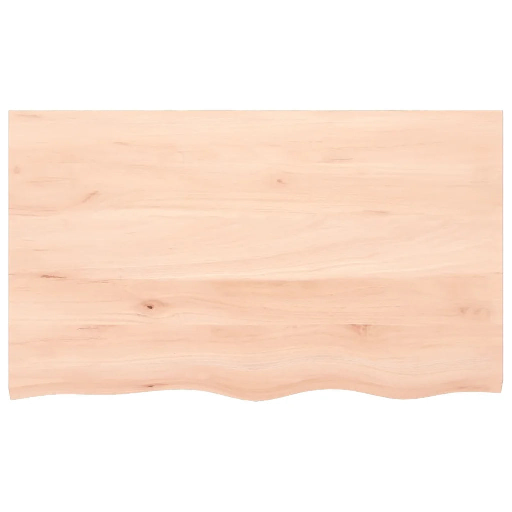 Piano Bagno 100x60x2 cm in Legno Massello Non Trattato 3156038
