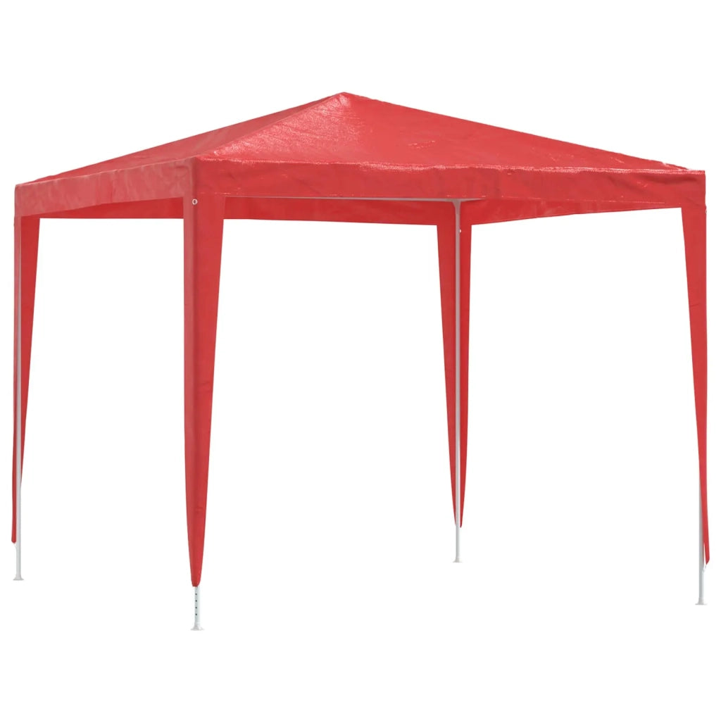 Tenda Party 250 x 250 x 240 cm Rosso PE e Acciaio 42032986