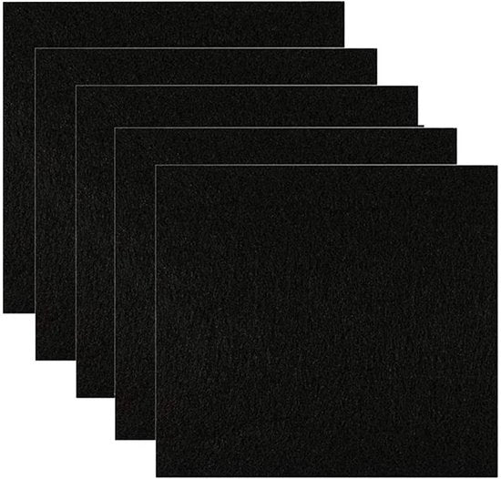 Filtro di sostituzione per filtro attivo - Filtro per l'aria - Filtro per la cassetta del gatto - Filtro per il controllo dell'odore - 16 x 16 cm - 5 pezzi - Filtro per il gatto del water
