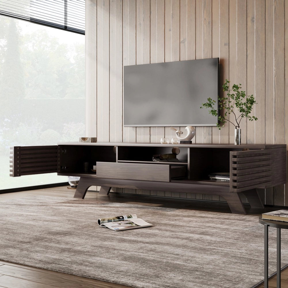 Mobile TV con Cassetto e 2 Ante ¨C Xylo ¨C Legno Vintage 150x35x44 cm