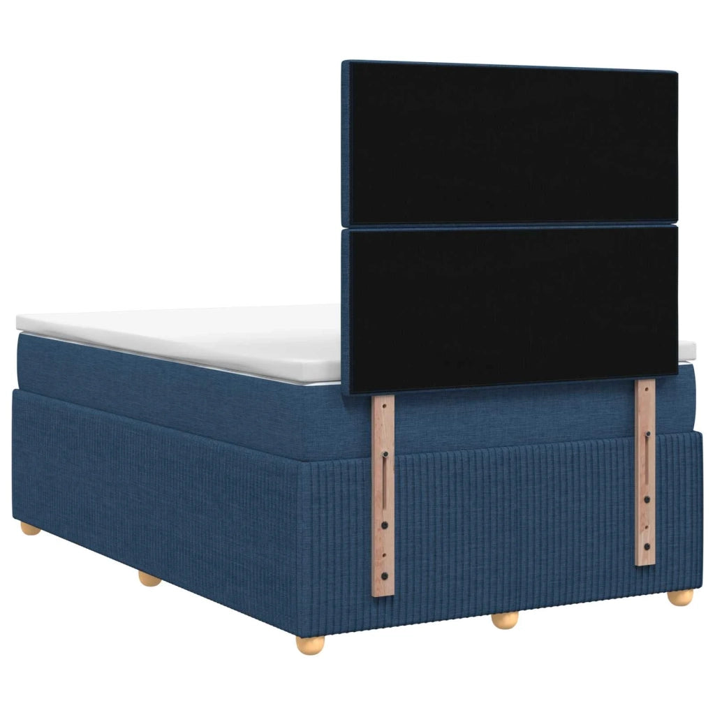 Letto box spring con materasso Blu 120 x 190 cm Tessuto 3454360