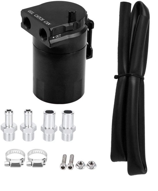 Serbatoio per olio di raffreddamento in alluminio - 300 ml - 113 x 68 mm - Nero