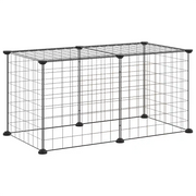 Gabbia per Animali Domestici 8 Pannelli Nero 35x35 cm Acciaio CFW9338146