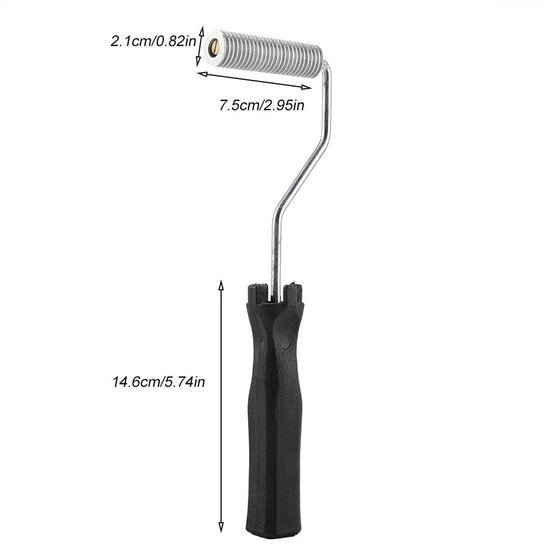 Kit di laminazione a rulli in vetro di fibra - Rullo in lega di alluminio - Rullo a cera - Manico in ABS - 3 pezzi/set - 21*75mm - Duraturo e leggero - Rullo per laminazione