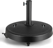 Base Ombrellone con Rotelle da Esterno 23 kg, Supporto Rotondo per Ombrellone 52 CM con Diametro Palo 38/48 MM, Base per Ombrellone Robusta da Giardino Esterno