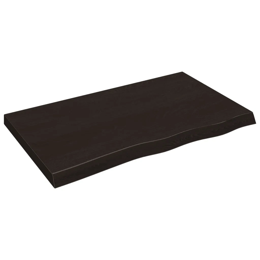 Mensola | Ripiano | Scaffale Marrone Scuro 100x60x(2-6) cm Massello Rovere Trattato