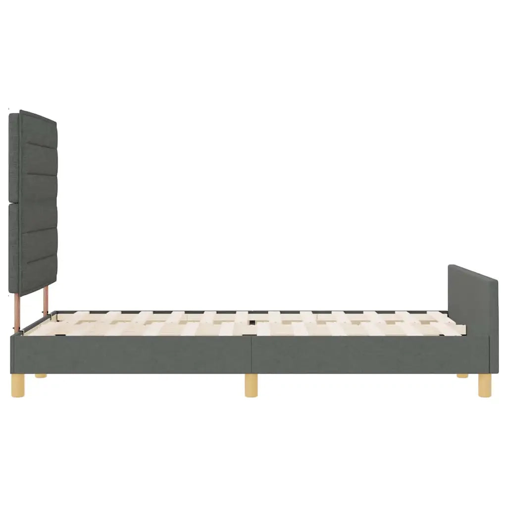 Struttura del letto Grigio scuro 120 x 190 cm Tessuto 3344635