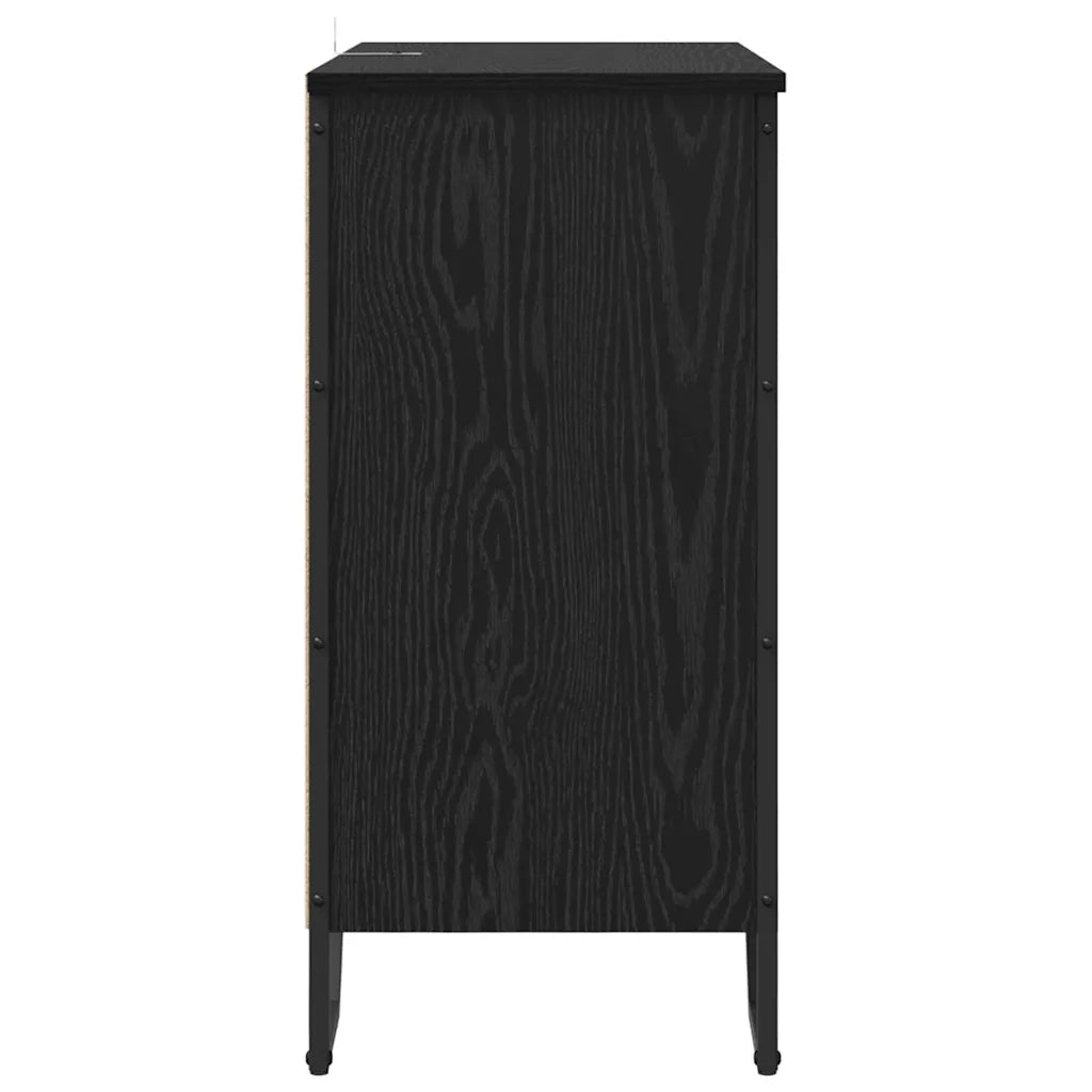 Credenza | Madia | Buffet da pranzo | Armadio da pranzo Rovere Nero 78 x 35 x 74.5 cm