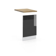 Pannello frontale Fame-Line Antracite lucido/Bianco 45 cm, PL Rovere Vicco