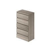 Cassettiera olmo in legno nobilitato con 5 cassetti h127x47x40 cm