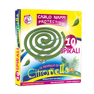CITRONELLA SPIRALI C/SUPPORTO 10 PZ- 1,0 confezione