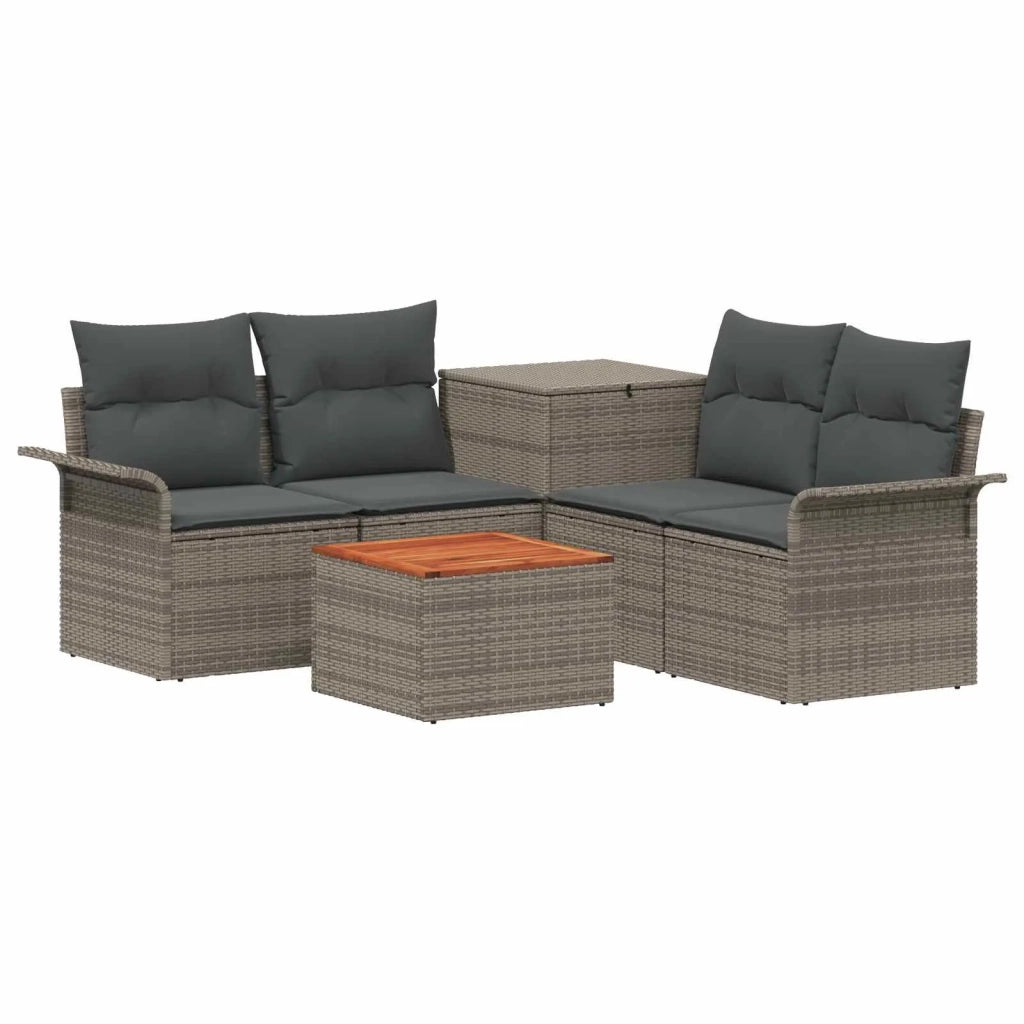Set di divani 6 pz 4-Numero di posti Grigio e Grigio Scuro 3447084