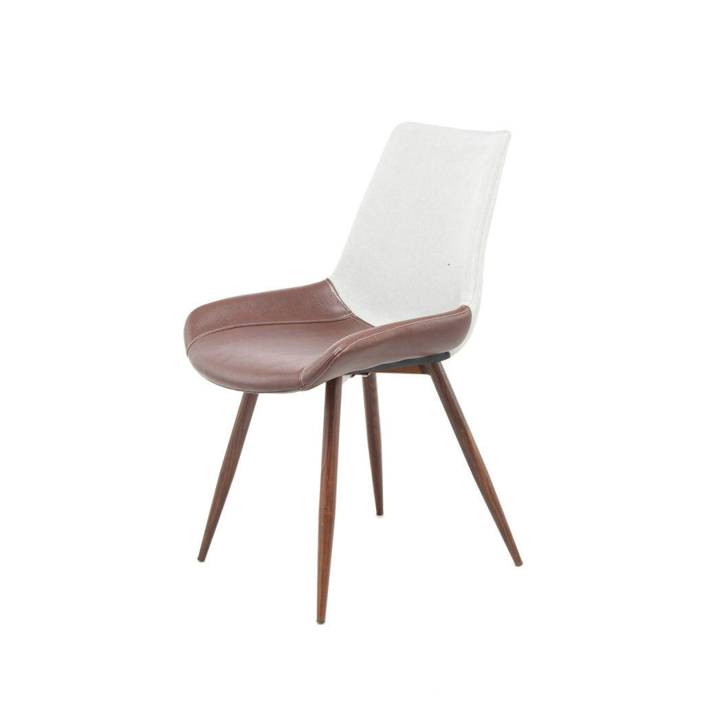 Set di 2 sedie da pranzo Evergreen in ecopelle e tessuto