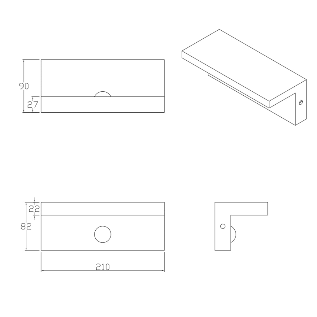 Applique esterna LED PIR nera 4000K 10W Polux TESA Q