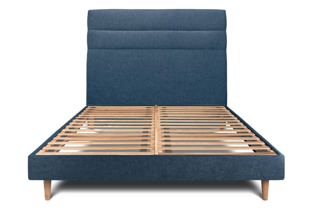 Letto 180x200 cm con testiera in linea - Tessuto Tela opaca