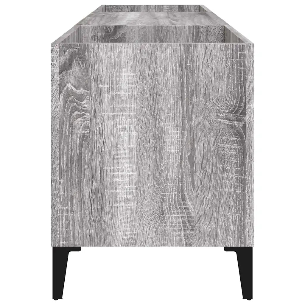Mobile Porta Dischi Grigio Sonoma 121x38x48cm Legno Multistrato 831939