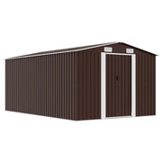Capanno da Giardino 257x392x181 cm in Metallo Marrone cod mxl 65802