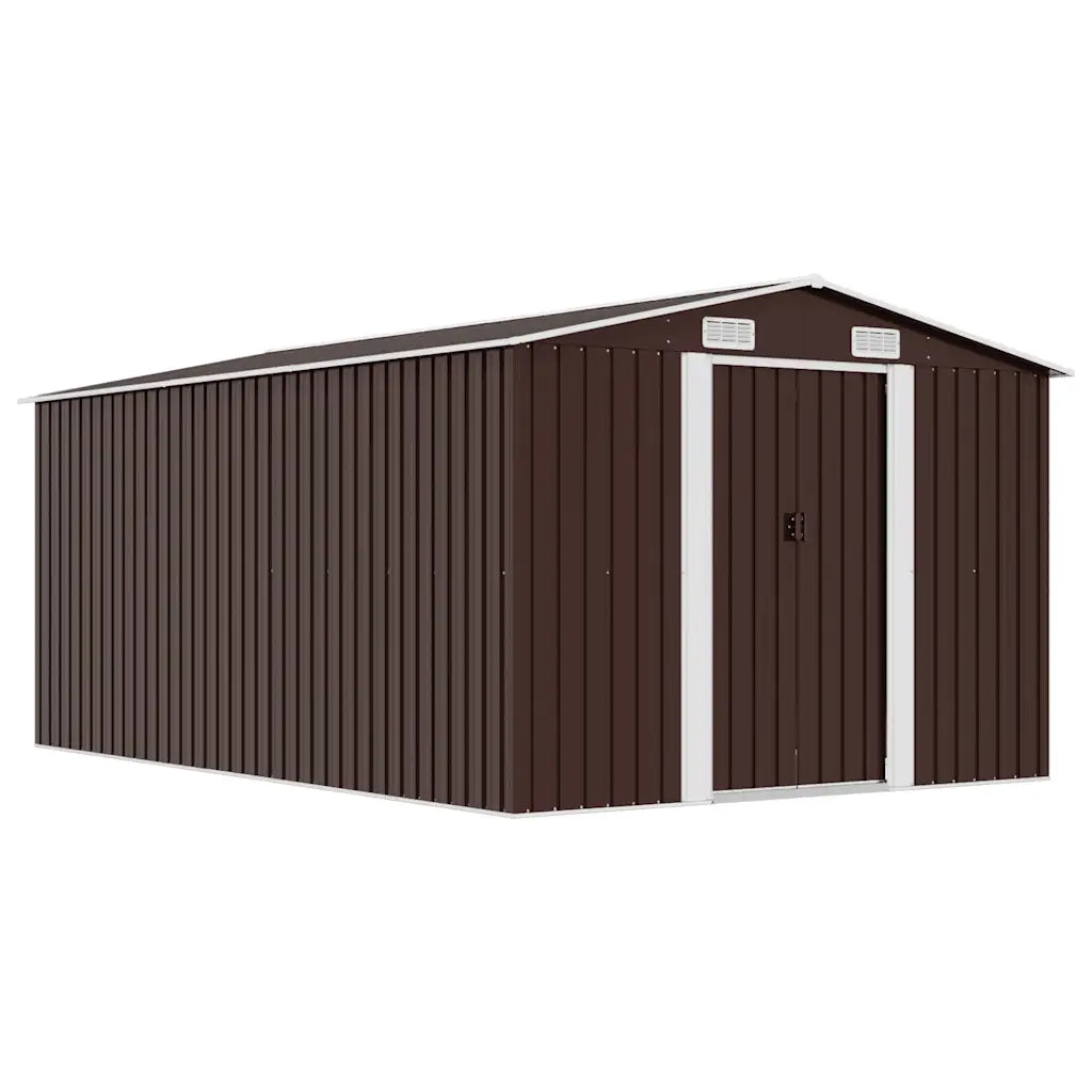 Capanno da Giardino 257x392x181 cm in Metallo Marrone cod mxl 65802