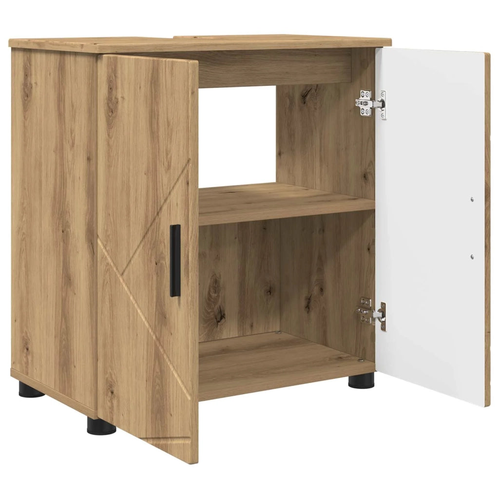 Mobile da Bagno con porta Rovere artigianale 61 x 35 x 64 cm 883293