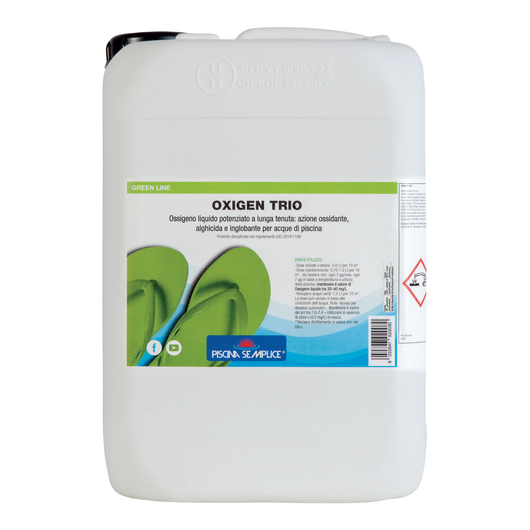 OSSIGENO LIQUIDO OXIGEN TRIO 10 kg Piscina semplice