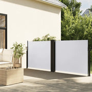 Tenda da Sole Laterale Retrattile-Tenda parasole per balcone per giardino Bianca 120x1000 cm