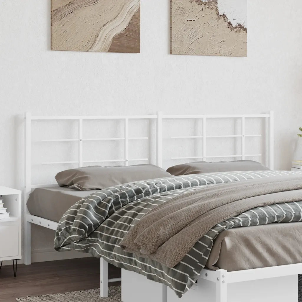 Testiera | Testata di Ricambio in Metallo Bianco 193 cm