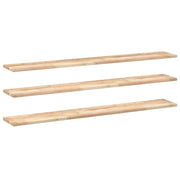 3 pz Mensole da Parete | Scaffali a Parete | Ripiano a parete 120x20x2 cm Legno Acacia Non Trattato