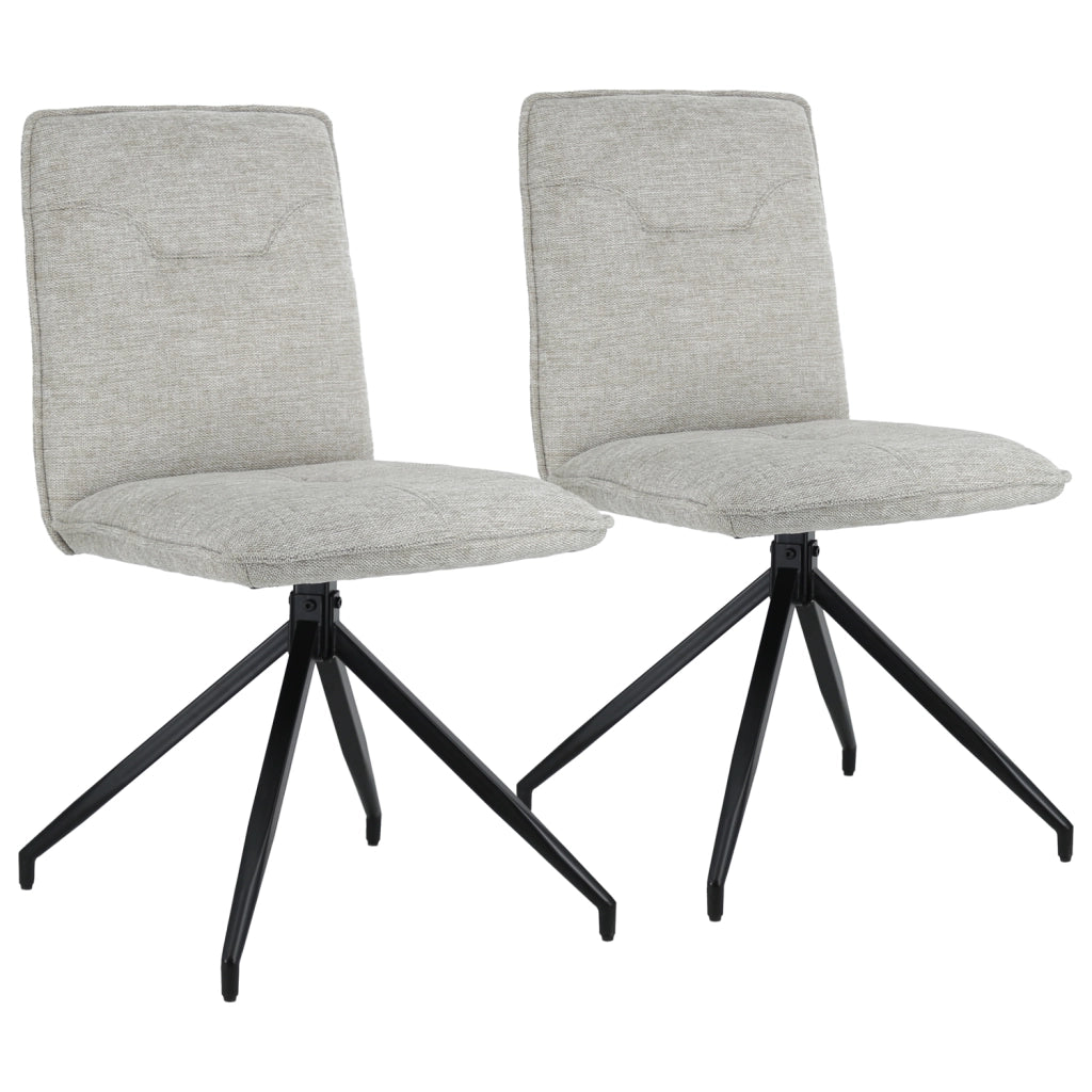 Set di 2 sedie in tessuto AREN beige