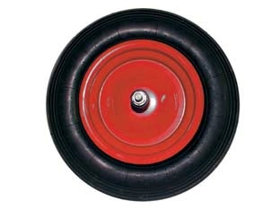 RUOTA PER CARRIOLA PNEUMATICA PERNO MM.12X260  perno mm.12x260, interasse mm.190    ALTE